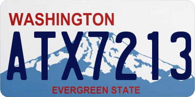 WA license plate ATX7213