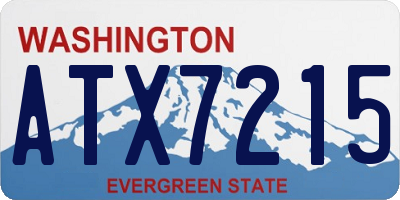 WA license plate ATX7215