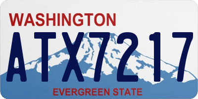 WA license plate ATX7217