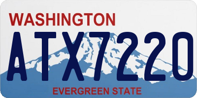 WA license plate ATX7220