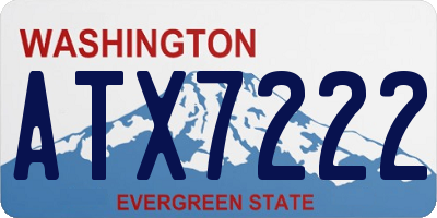 WA license plate ATX7222