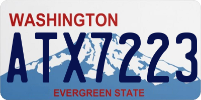 WA license plate ATX7223