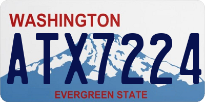 WA license plate ATX7224