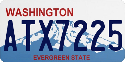 WA license plate ATX7225