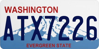 WA license plate ATX7226
