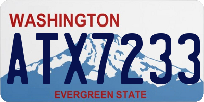 WA license plate ATX7233