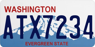 WA license plate ATX7234