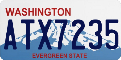 WA license plate ATX7235