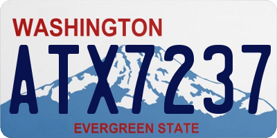 WA license plate ATX7237