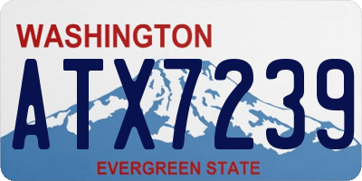 WA license plate ATX7239
