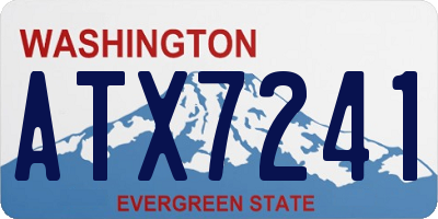 WA license plate ATX7241