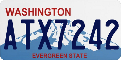 WA license plate ATX7242