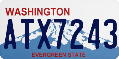 WA license plate ATX7243
