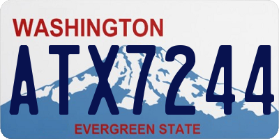 WA license plate ATX7244