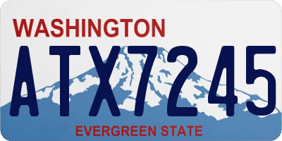 WA license plate ATX7245