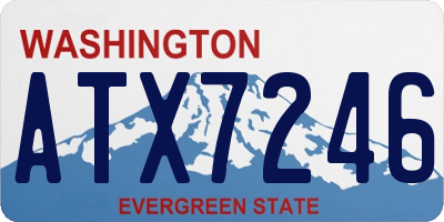 WA license plate ATX7246