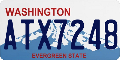 WA license plate ATX7248