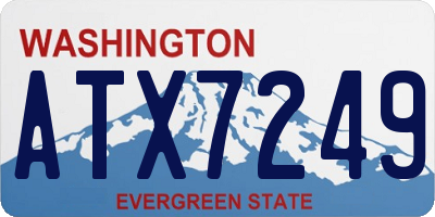 WA license plate ATX7249