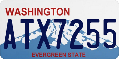 WA license plate ATX7255