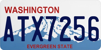 WA license plate ATX7256