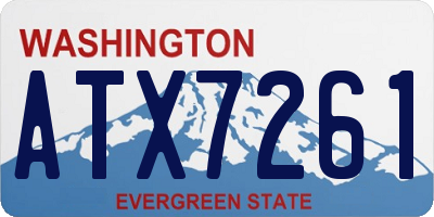 WA license plate ATX7261
