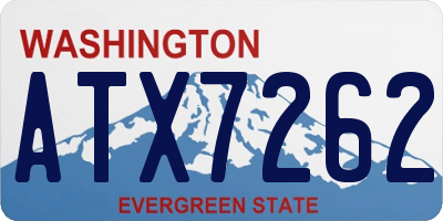 WA license plate ATX7262