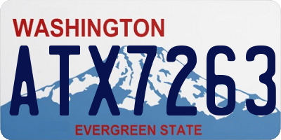 WA license plate ATX7263