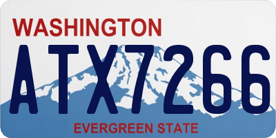 WA license plate ATX7266