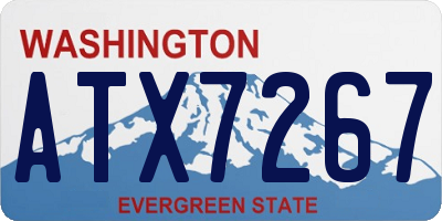 WA license plate ATX7267
