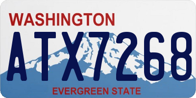 WA license plate ATX7268