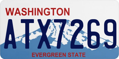 WA license plate ATX7269