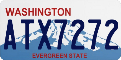 WA license plate ATX7272