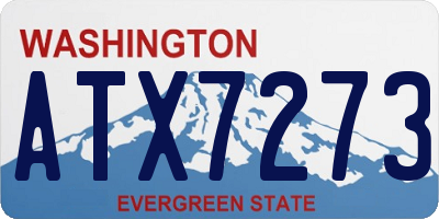 WA license plate ATX7273