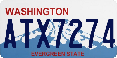 WA license plate ATX7274