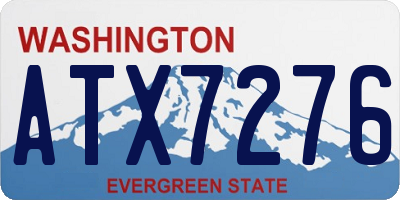 WA license plate ATX7276