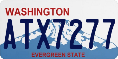 WA license plate ATX7277