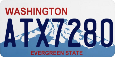 WA license plate ATX7280