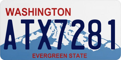 WA license plate ATX7281