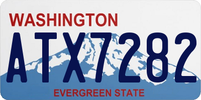 WA license plate ATX7282