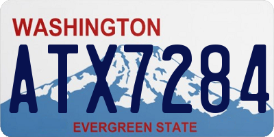 WA license plate ATX7284
