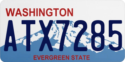 WA license plate ATX7285