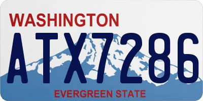 WA license plate ATX7286