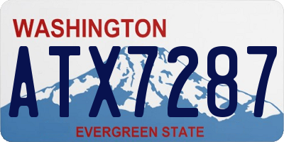 WA license plate ATX7287