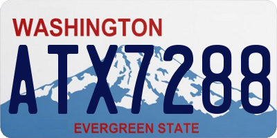 WA license plate ATX7288