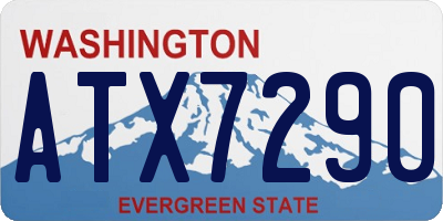 WA license plate ATX7290
