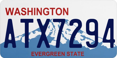 WA license plate ATX7294