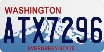 WA license plate ATX7296