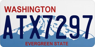 WA license plate ATX7297