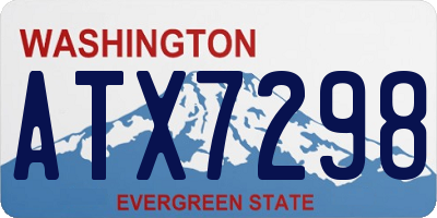 WA license plate ATX7298
