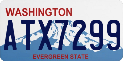 WA license plate ATX7299